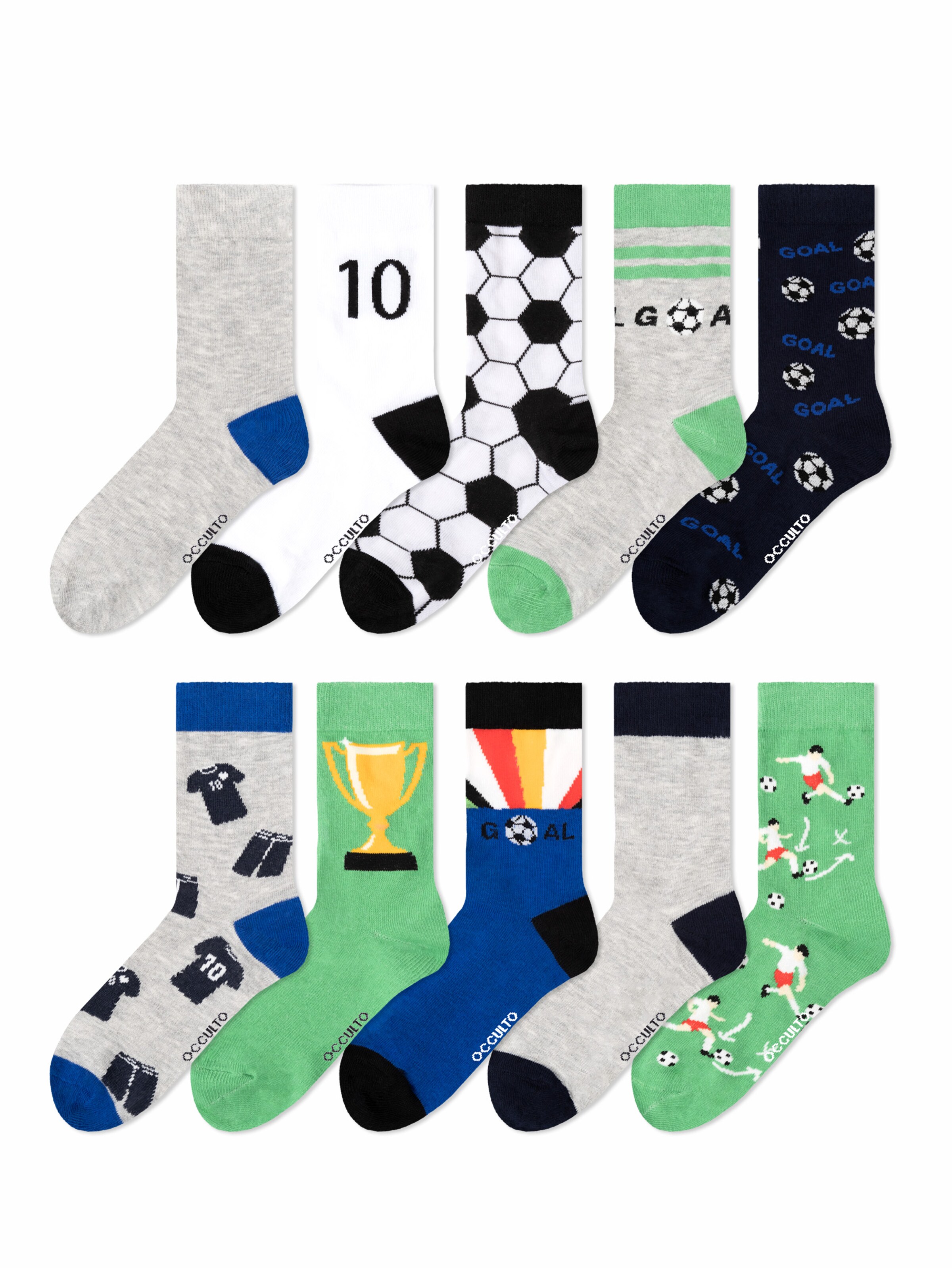 Occulto Socks 'Fantasia' in Green