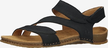 EL NATURALISTA Strap Sandals in Black: front