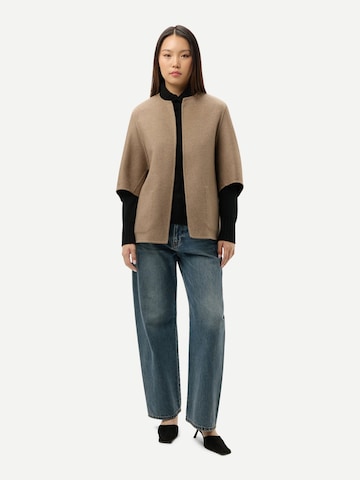 GOBI Cashmere Neulepaita 'Patch Pocket Cashmere Poncho Jacket' värissä sininen
