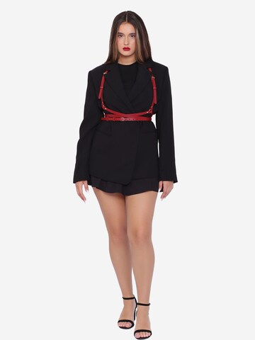 Haute Cuir - Cinturón 'Slim Double Belt Harness' en rojo