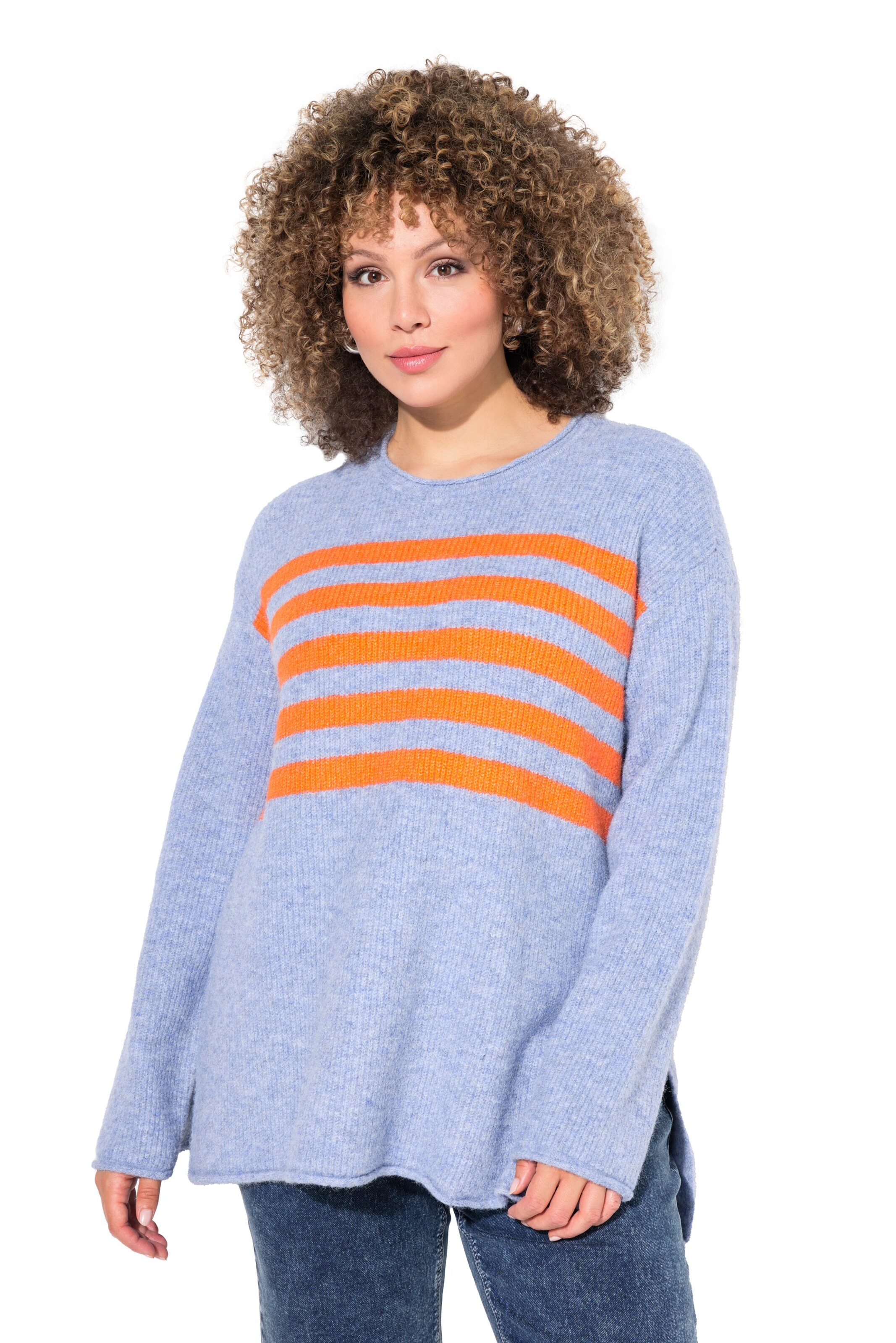 Ulla Popken Trui in Blauw: voorkant