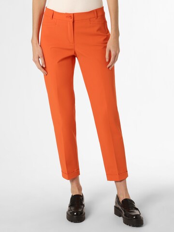 Raffaello Rossi Slim fit Pleated Pants ' Ute 7/8 ' in Orange: front