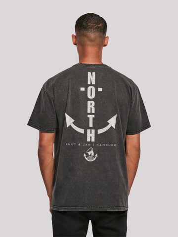 F4NT4STIC Shirt 'North Anchor' in Black: front