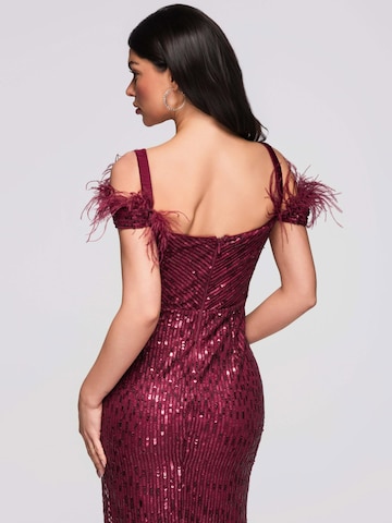 Ombre Abendkleid in Rot