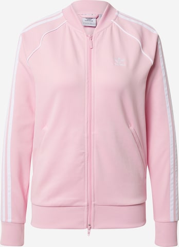 ADIDAS ORIGINALS Zip-Up Hoodie 'Adicolor Classics Sst' in Pink: front