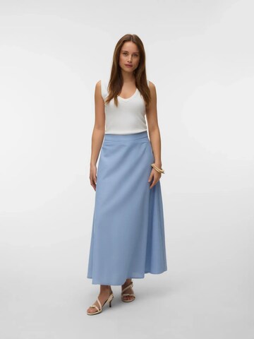 VERO MODA Rok 'VERO MODA - VMNORMA MW MAXI CHAMBRAY SKIRT - Dames - Rokken' in Blauw: voorkant