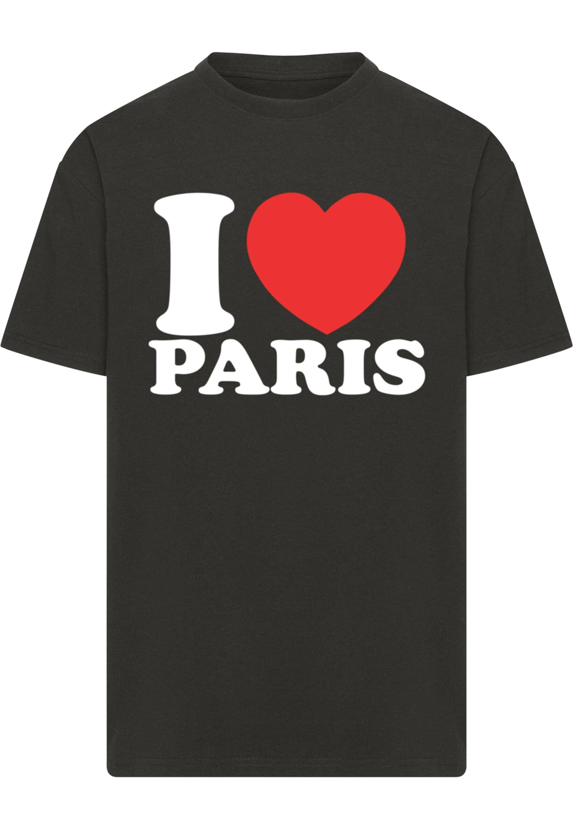 T-Shirt 'I Heart Paris' Merchcode en noir : devant