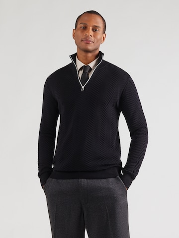 Kronstadt Pullover 'Carlo' in Schwarz: Vorderseite