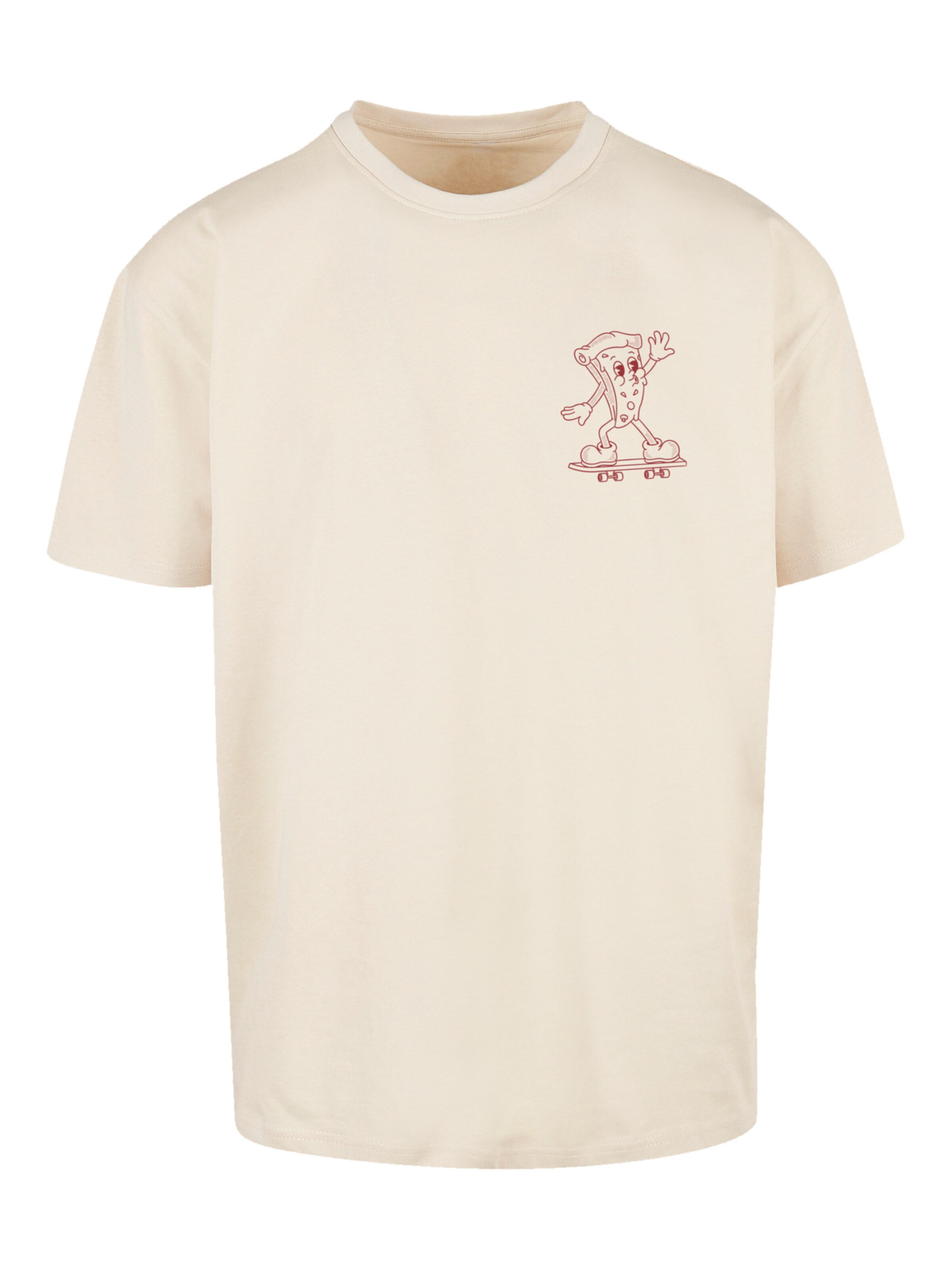 F4NT4STIC T-Shirt 'Friday Pizza Club' in Beige: Vorderseite