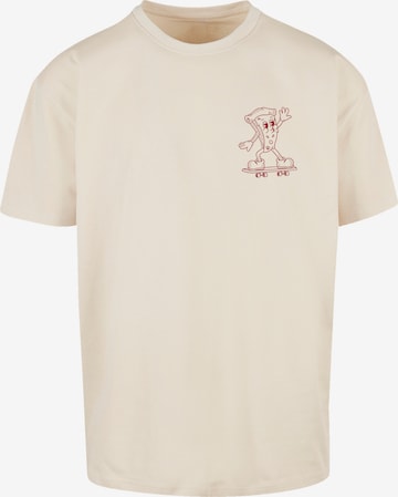 F4NT4STIC T-Shirt 'Friday Pizza Club' in Beige: Vorderseite