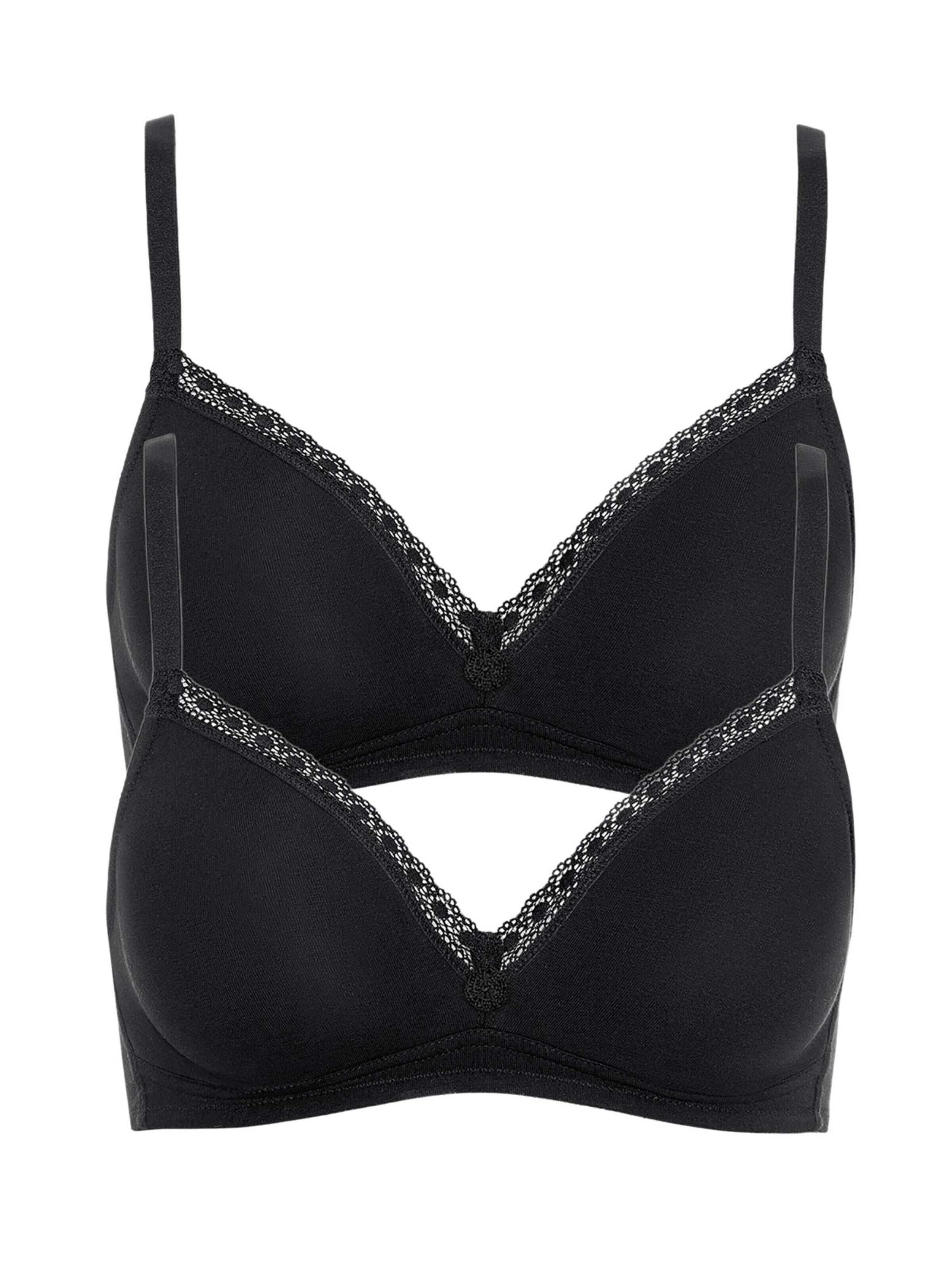 Lisca Triangle Bra 'Ines' in Black: front