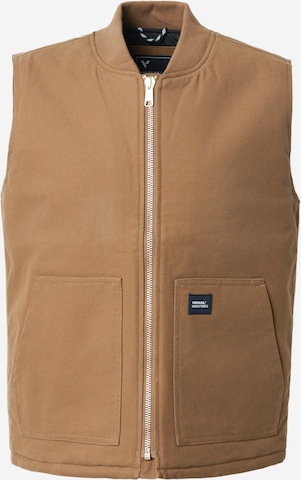 Gilet 'Hallet' Vintage Industries en marron : devant