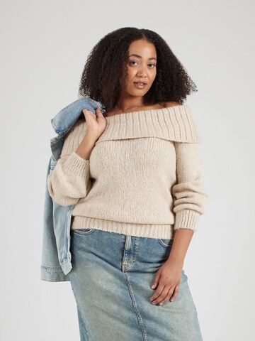 ONLY Carmakoma - Jersey en gris: frente