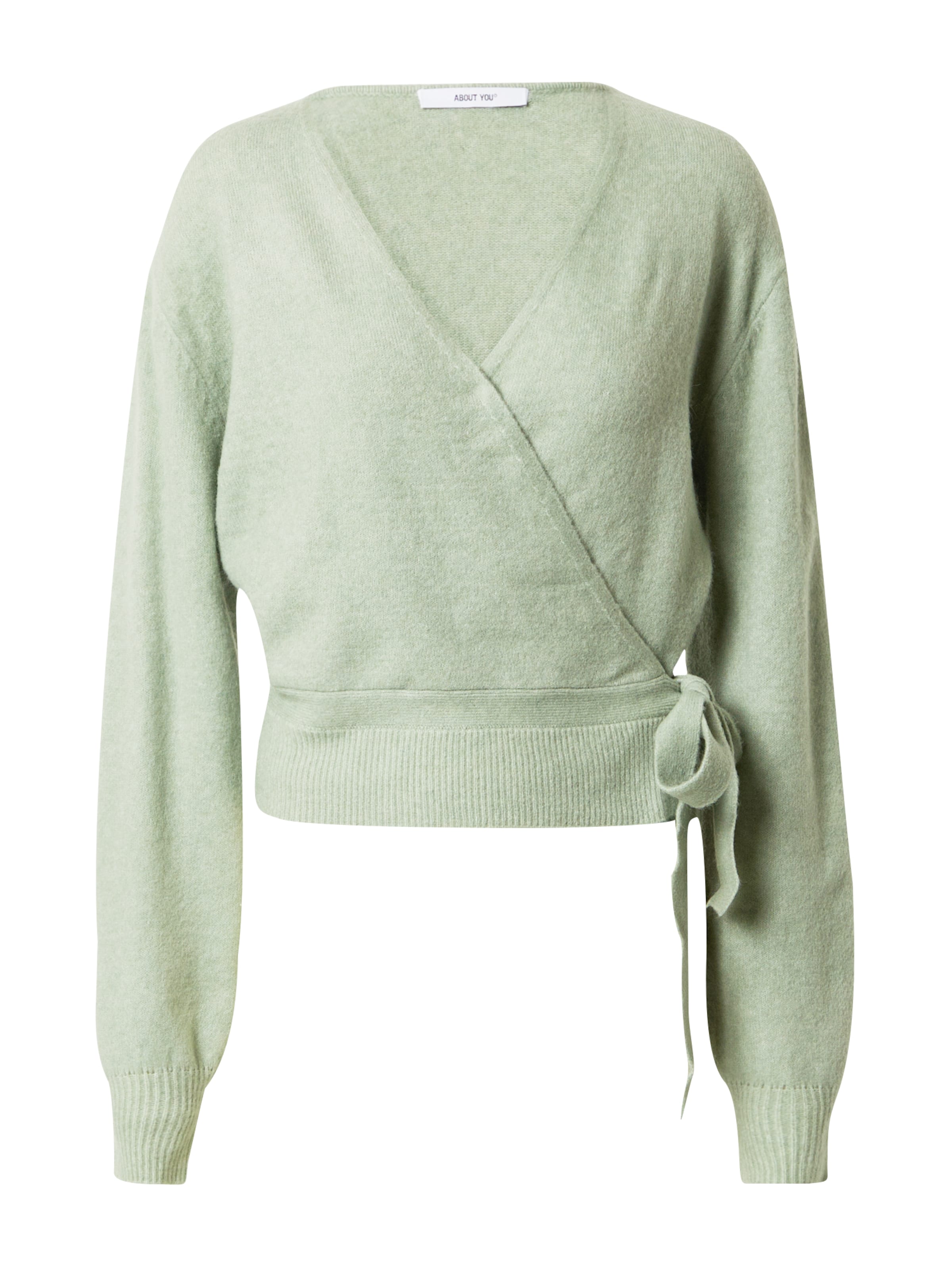 ABOUT YOU Knit Cardigan in Green: front