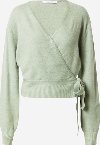 ABOUT YOU Плетена жилетка в зелено: отпред