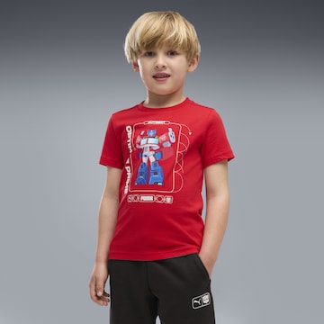 PUMA Shirt 'Puma x Transformers' in Red: front