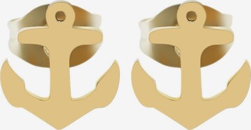 Akzent Earrings 'Edelstahl, Anker, 4 Farben, 8x7,5 mm, Maritimes Design' in Gold: front