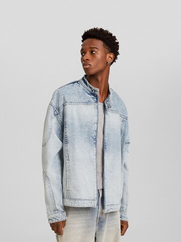 Bershka Between-Season Jacket in Blue: front