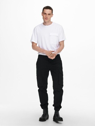 Only & Sons Конический (Tapered) Брюки-карго 'Kim' в Черный