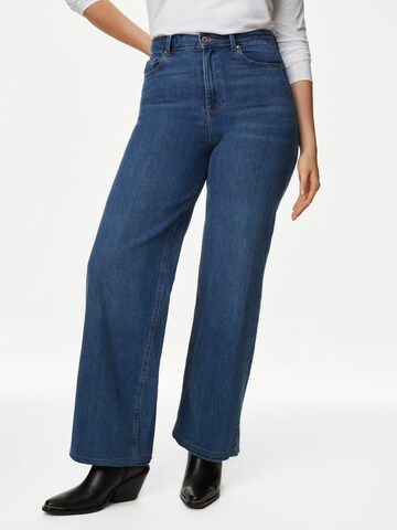 Marks & Spencer Wide leg Jeans in Blue: front
