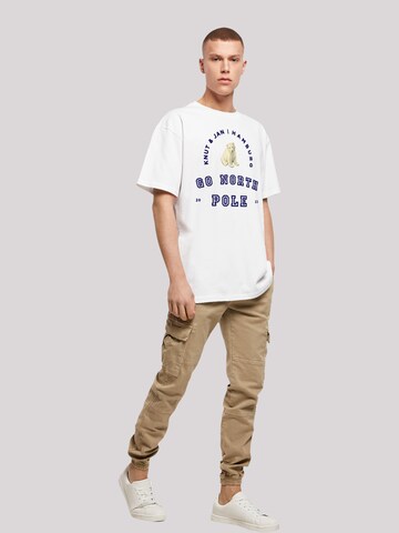 T-Shirt 'Eisbär' F4NT4STIC en blanc