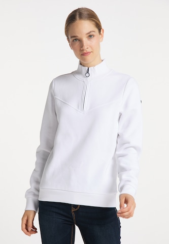 Sweat-shirt DreiMaster Maritim en blanc : devant