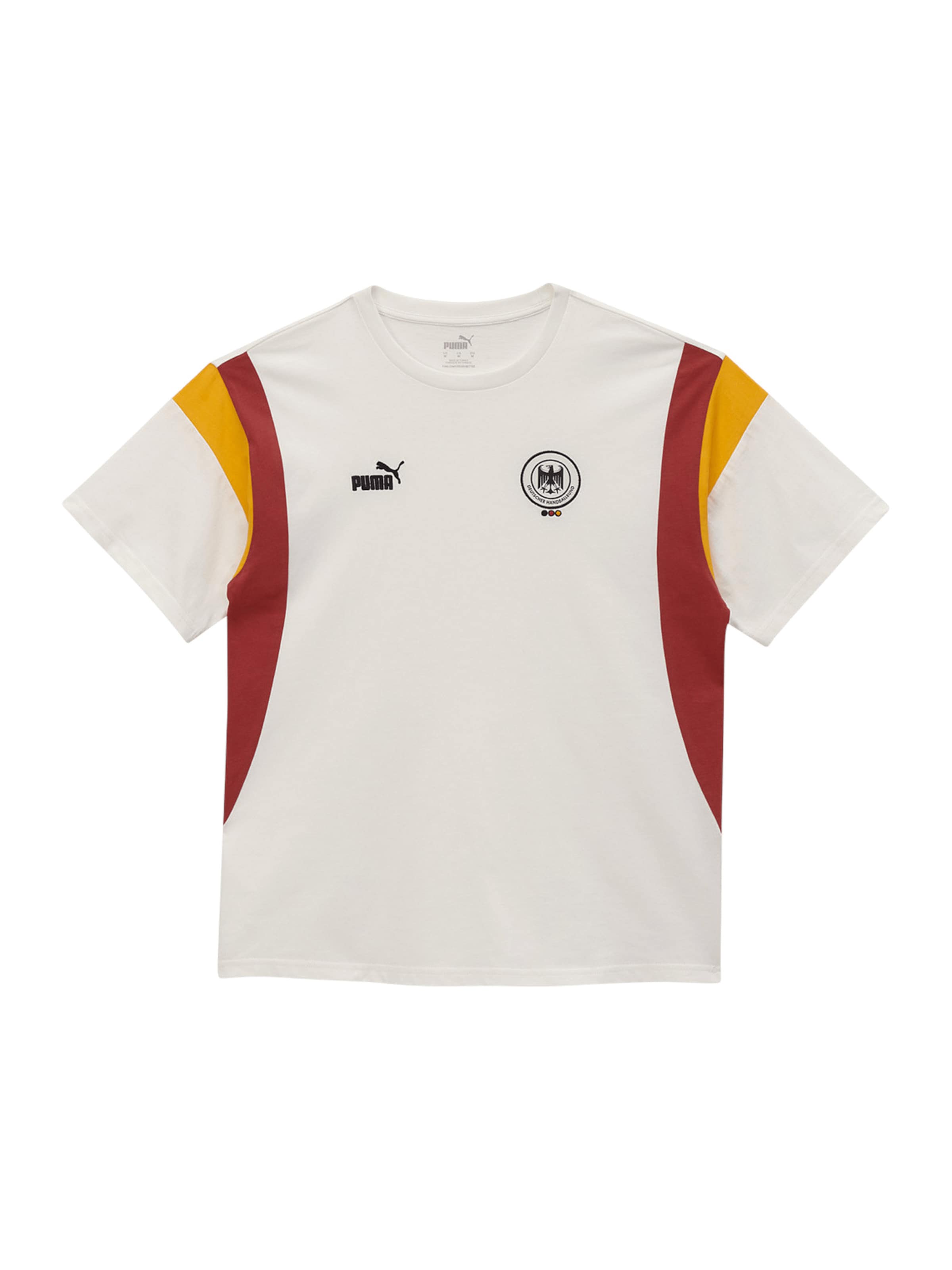 PUMA T-Shirt in hellorange / rot / weiß, Produktansicht