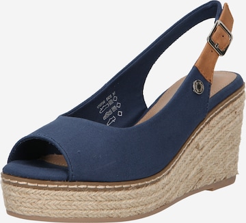 Refresh Sandalen met riem in Blauw: voorkant