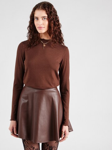 PIECES Shirts 'PCNICCA' i brun: forside