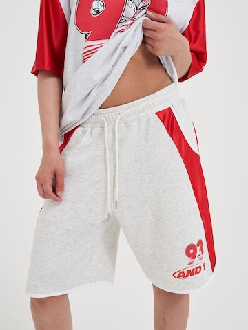 Loosefit Pantalon AND1 en gris : devant