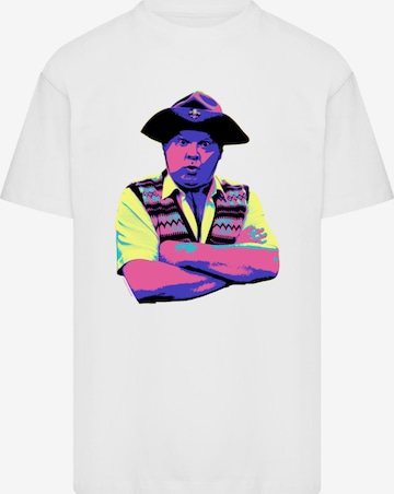 F4NT4STIC Shirt 'TV Times Benny Hill In Character 1989 Pop Art' in Wit: voorkant