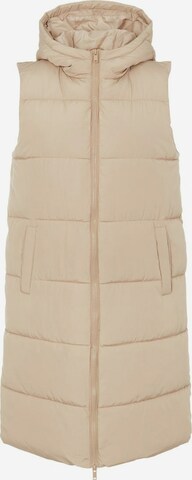 Gilet 'Bee' PIECES en beige : devant