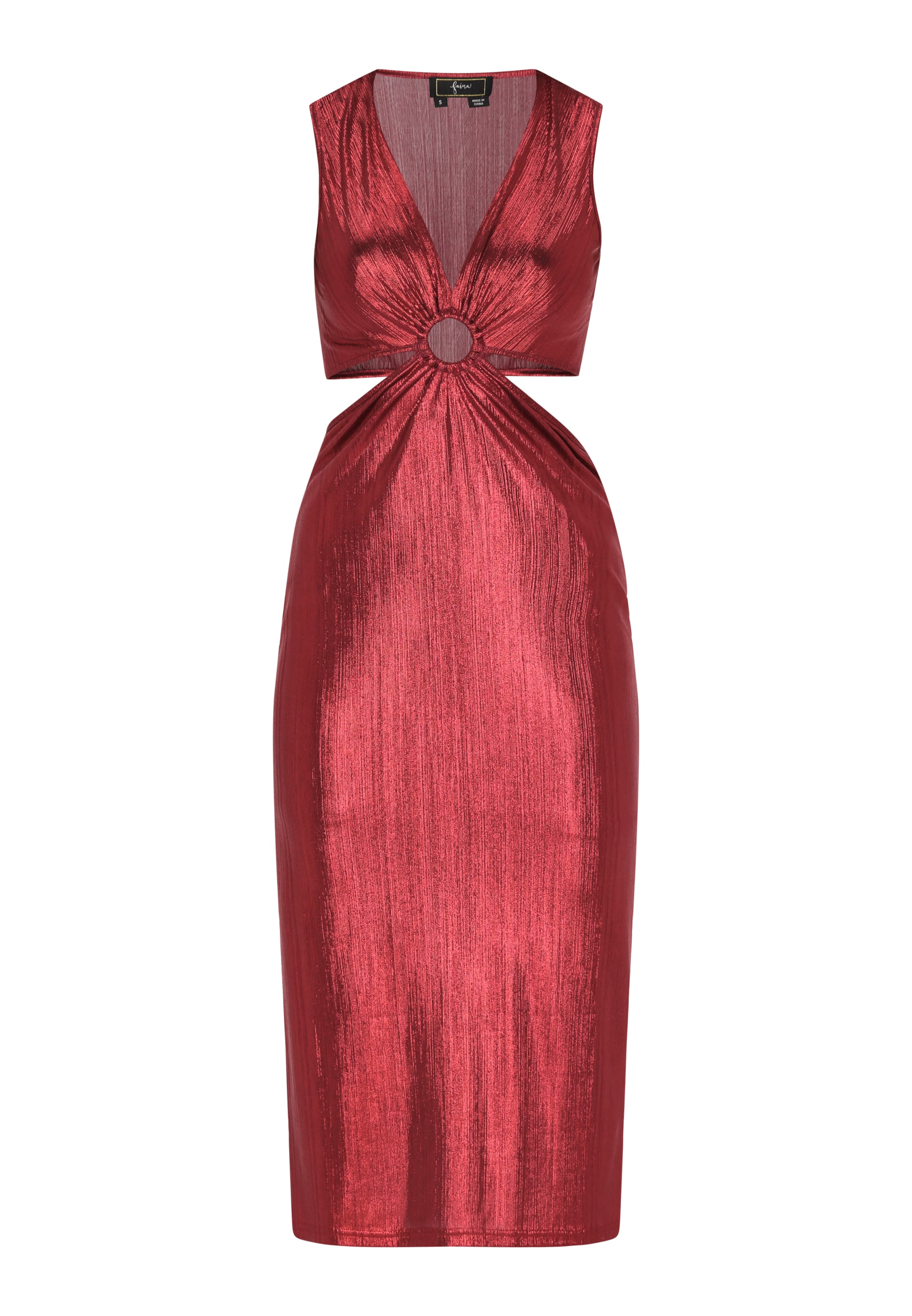 faina - Vestido de gala en rojo: frente