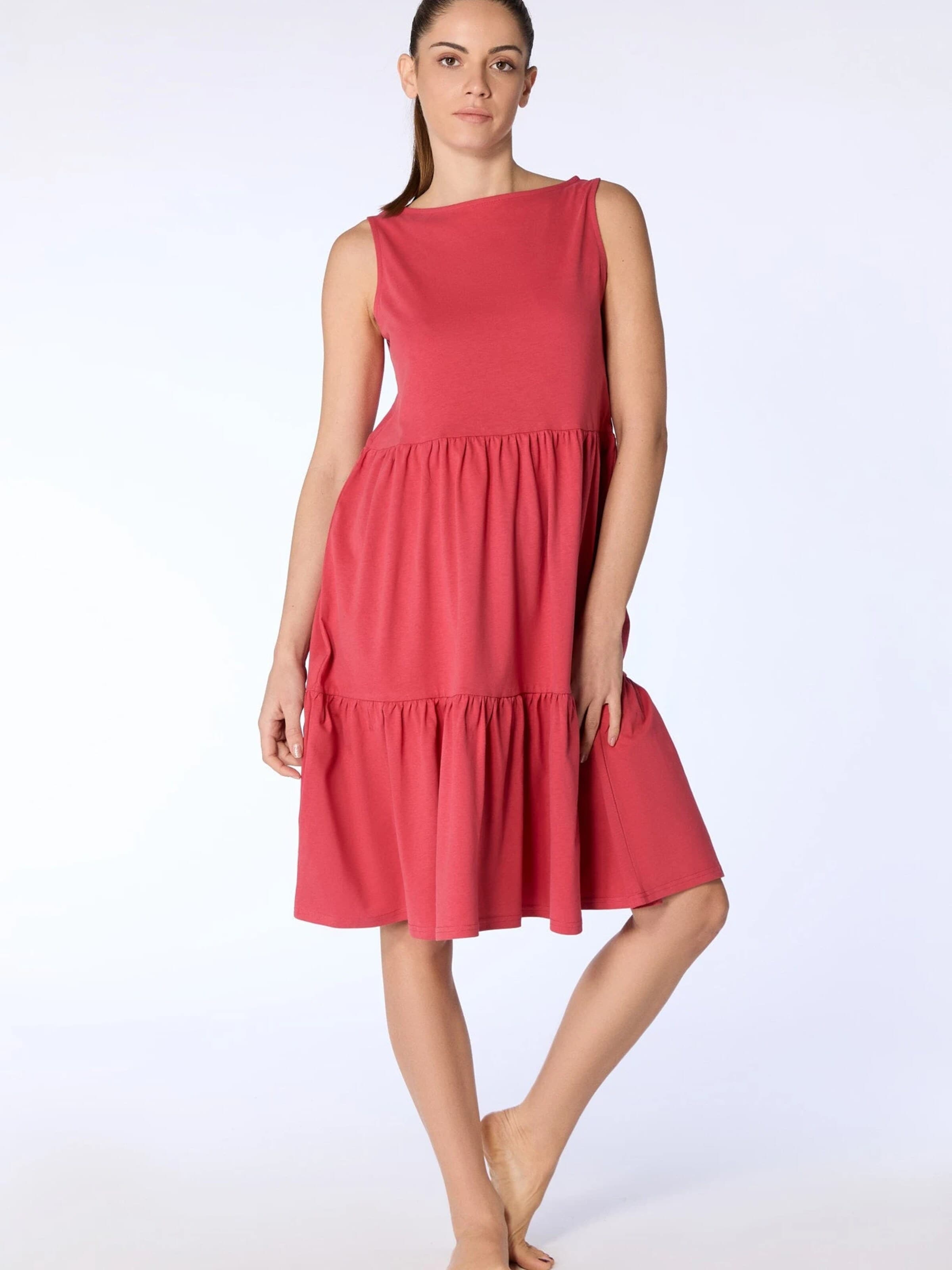 Leela COTTON Dress in Red