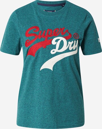 T-shirt 'Interest' Superdry en vert : devant