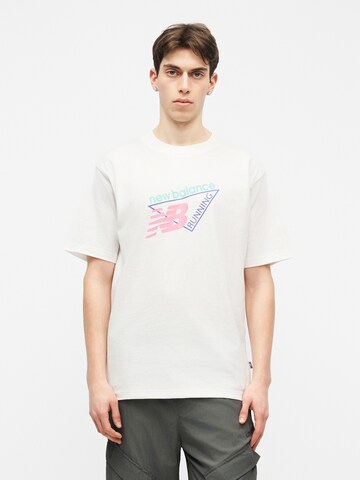 new balance Shirt 'Classic' in White: front