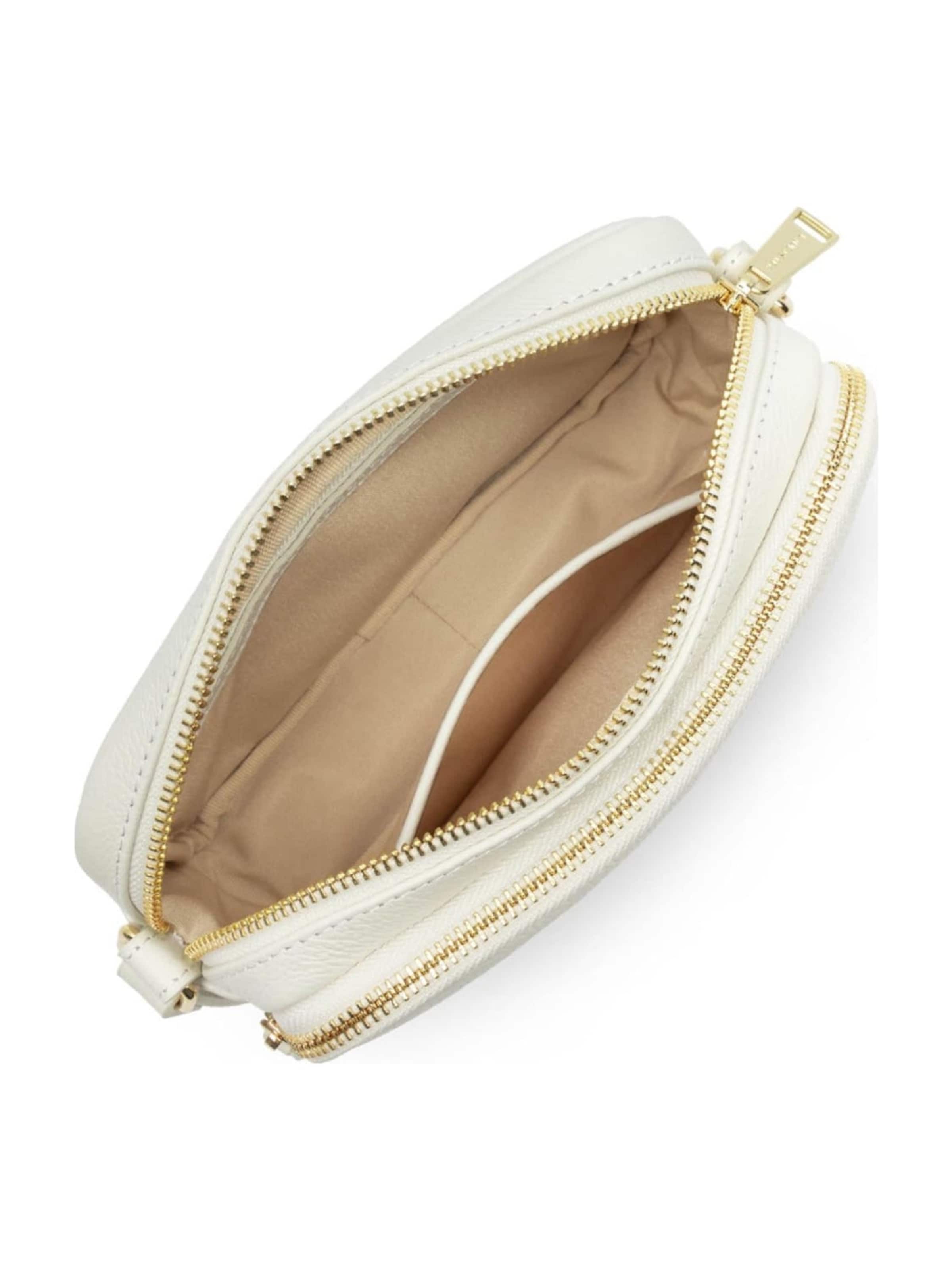 LANCASTER Paris Schoudertas 'Lancaster Sac trotteur Zippé S Dune Blanc' in Wit