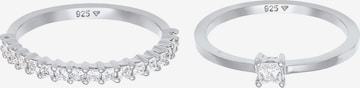 ELLI Jewelry Set 'Kristall Ring' in Silver