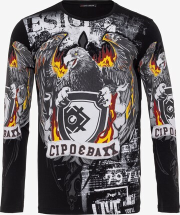 CIPO & BAXX Shirt in Zwart: voorkant