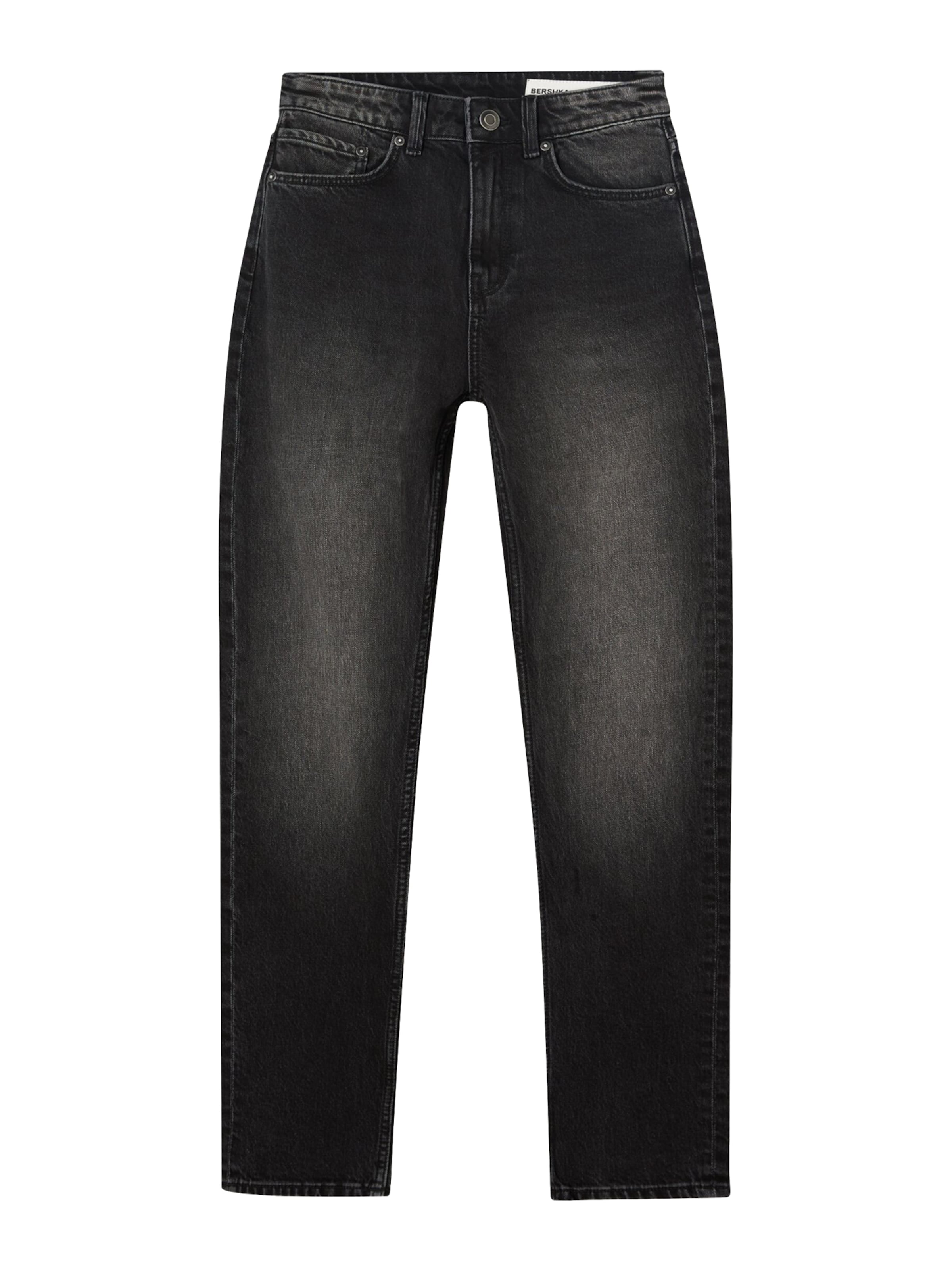 Regular Jeans de la Bershka pe negru: față