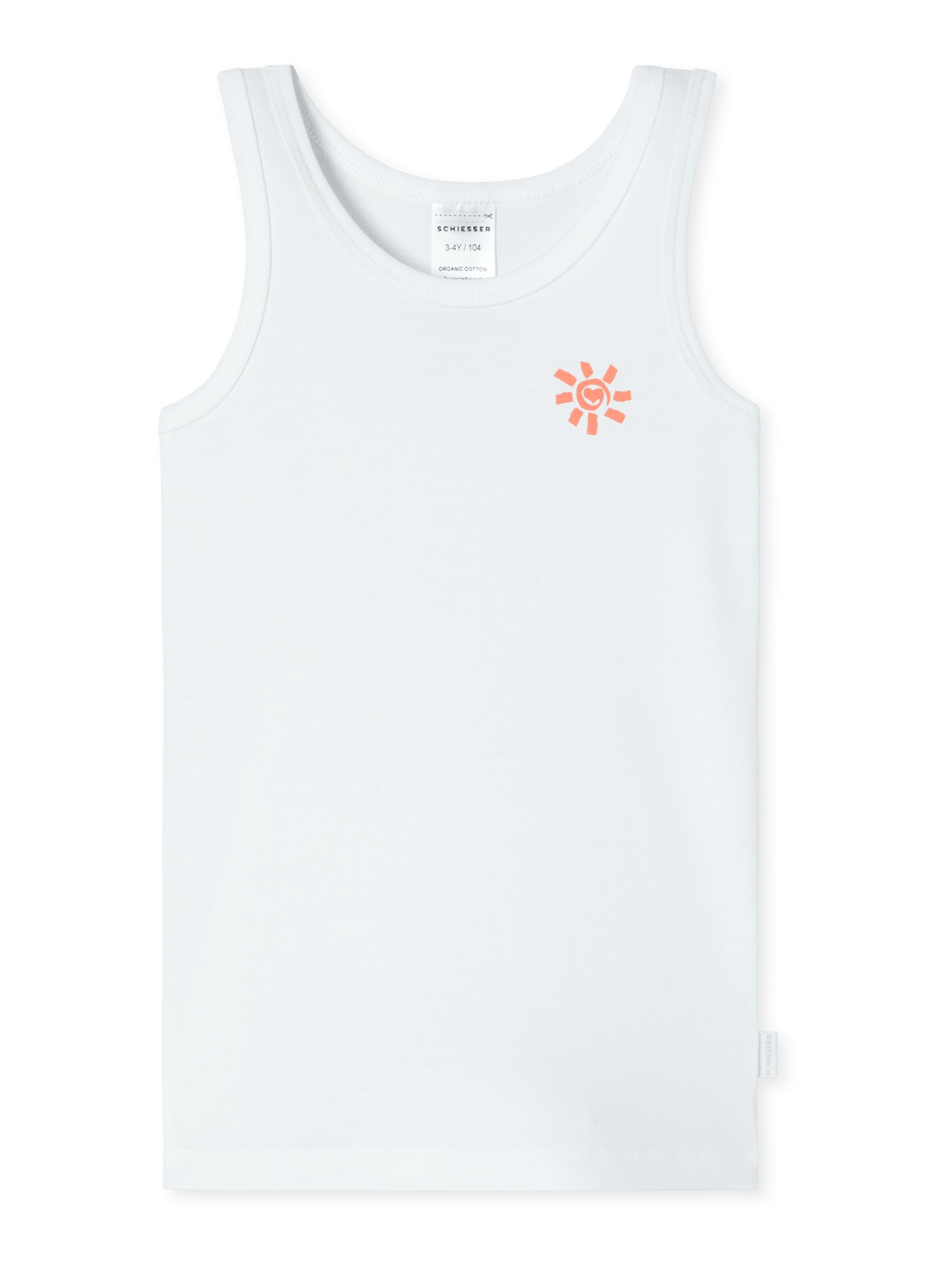 SCHIESSER Undershirt ' Fine Rib ' in Orange