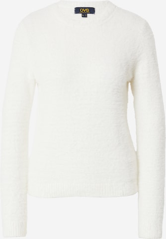 Pull-over OVS en blanc : devant