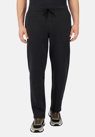 Coupe slim Pantalon 'B Tech' Boggi Milano en noir : devant