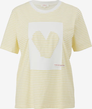 s.Oliver T-shirt i gul: framsida