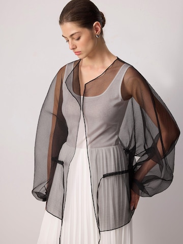 Giacca di mezza stagione 'Binding Detailed Organza Jacket' di Touché Privé in nero