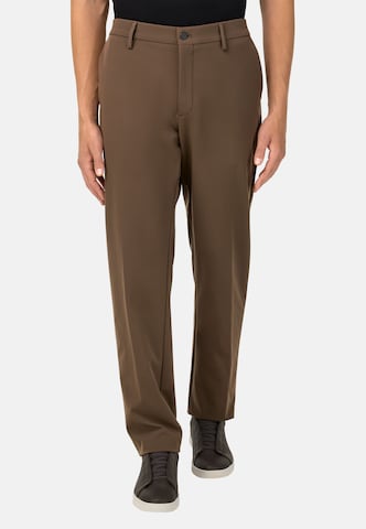 Boggi Milano Slimfit Pantalon in Bruin: voorkant