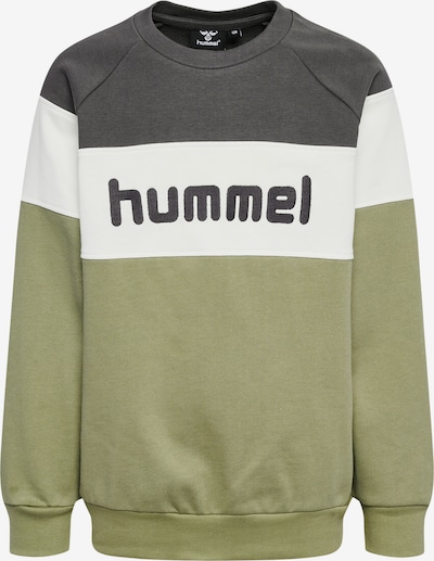 Hummel Sweatshirt 'Claes' in Dark grey / Olive / Off white, Item view