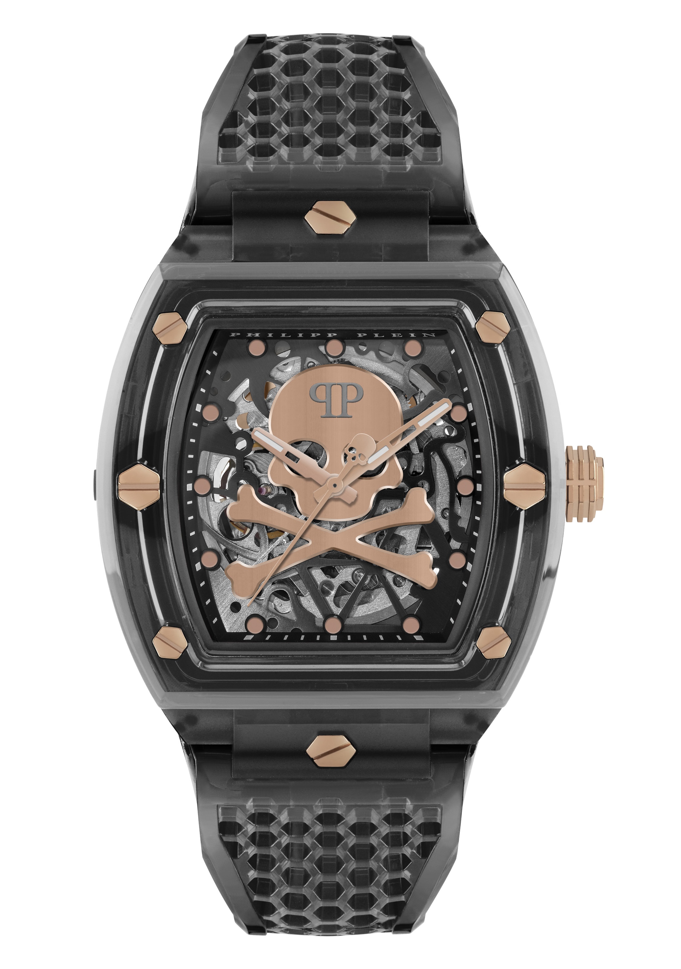 Philipp Plein Watches Analoog horloge in Zwart: voorkant