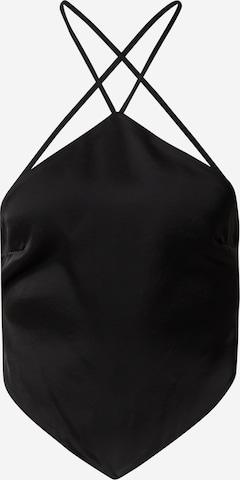 A LOT LESS Top 'Lea' in Black: front