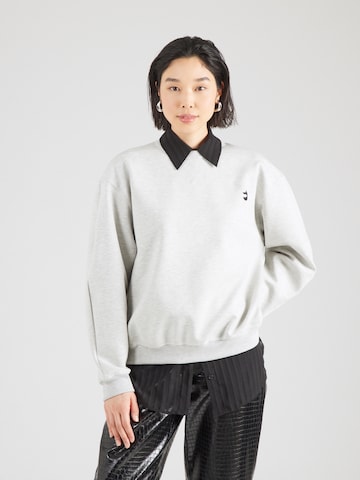 Bershka Sweatshirt in Grey: front